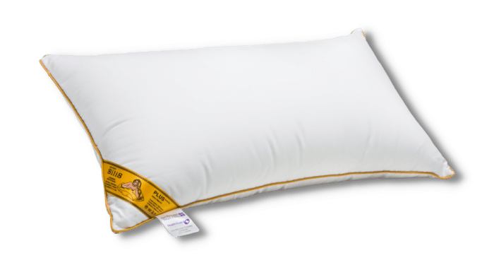 Almohada silis blanca con lineas de oro