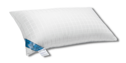 Almohada blanca lisa con lineas cuadradas